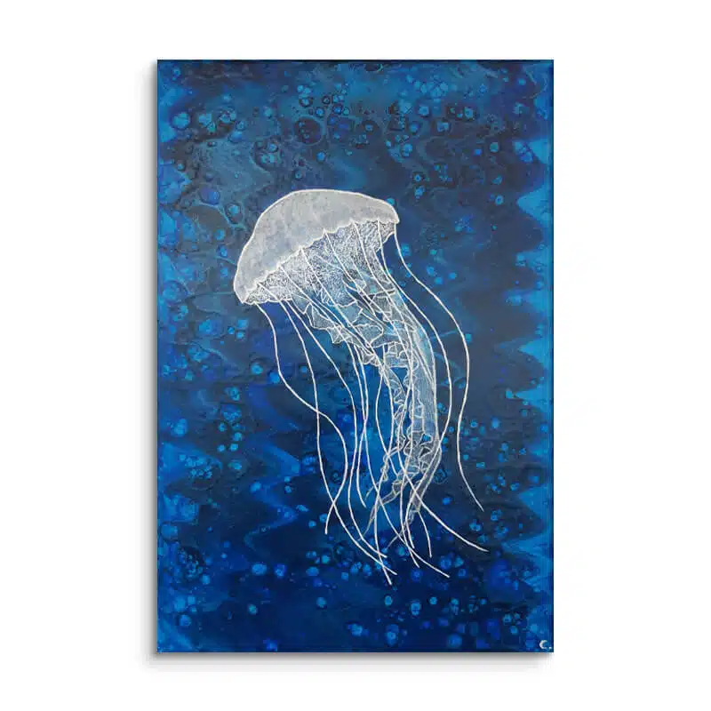 tableau abstrait avec peinture acrylique