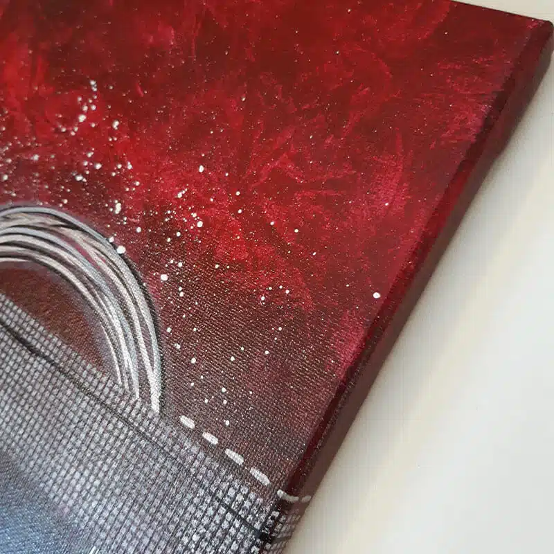 tableau abstrait avec peinture acrylique