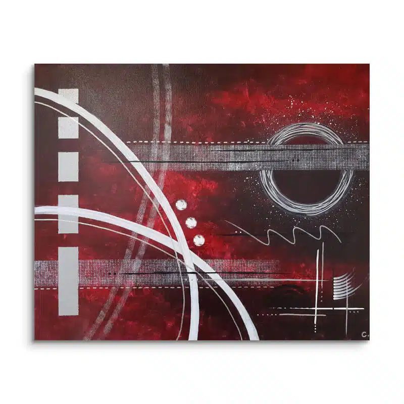 tableau abstrait avec peinture acrylique