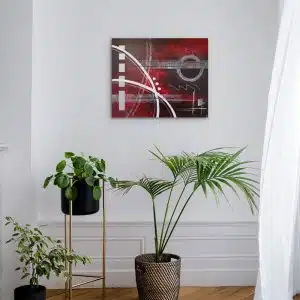 tableau abstrait avec peinture acrylique