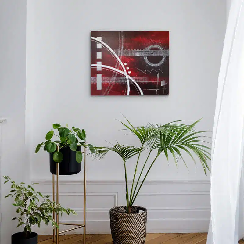 tableau abstrait avec peinture acrylique