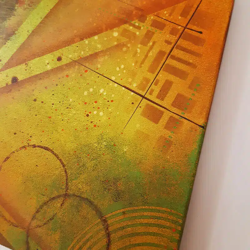 tableau abstrait diptyque avec peinture acrylique