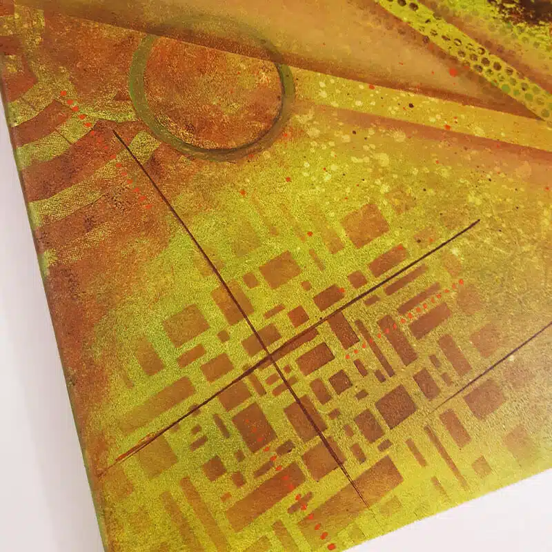 tableau abstrait diptyque avec peinture acrylique