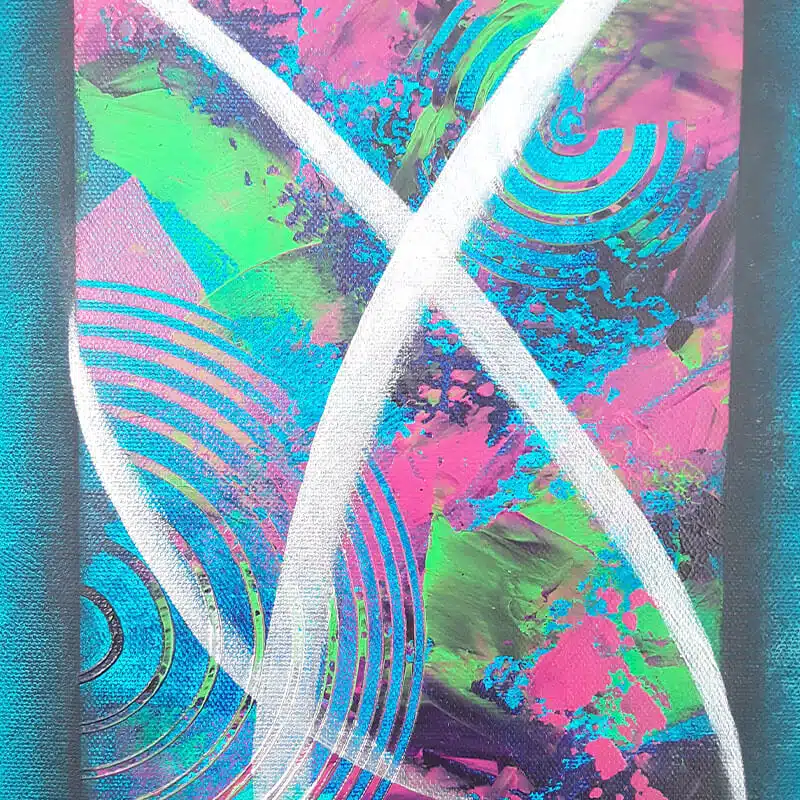 tableau abstrait avec peinture acrylique