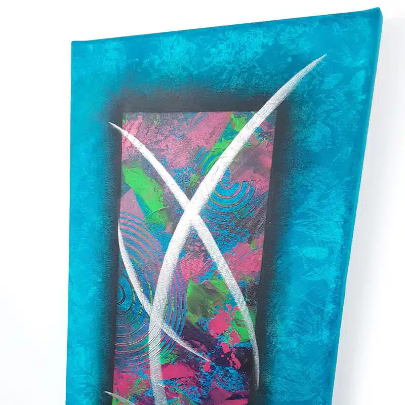 tableau abstrait avec peinture acrylique