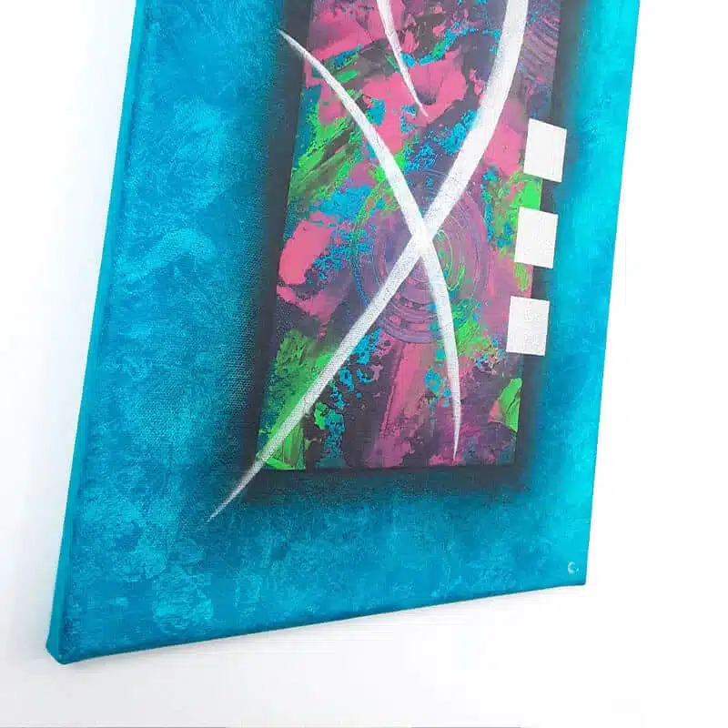 tableau abstrait avec peinture acrylique