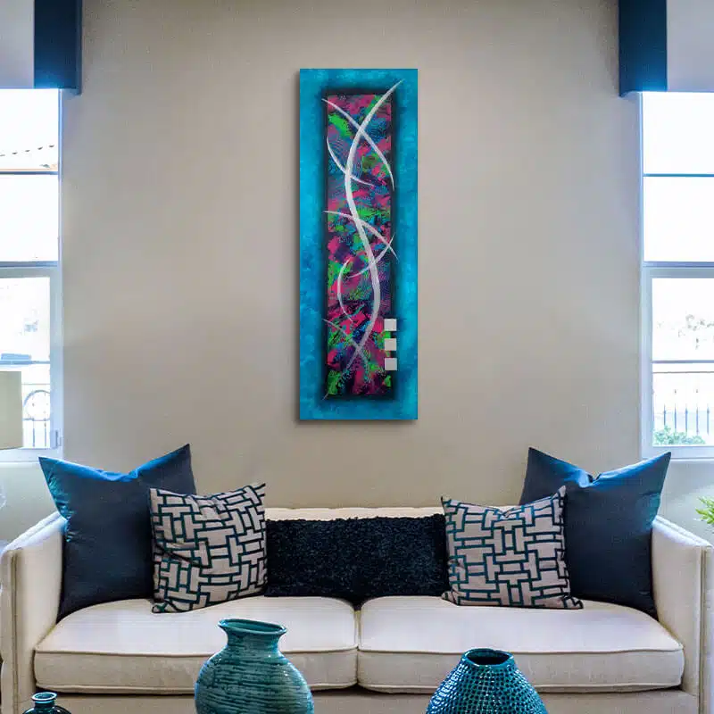 tableau abstrait avec peinture acrylique