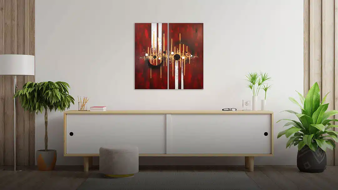 tableaux abstraits diptyques