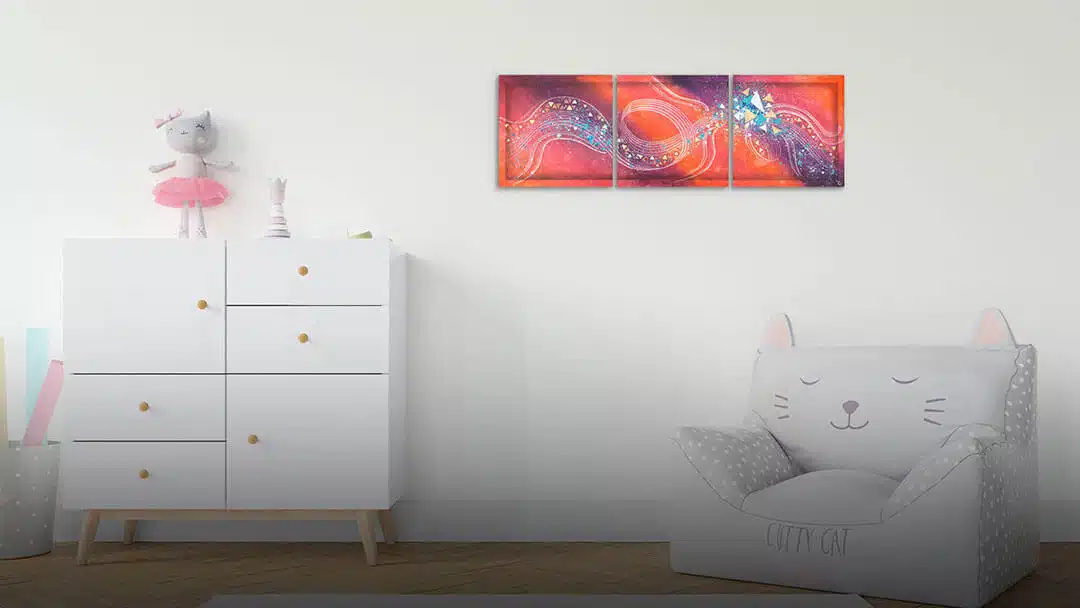 tableaux abstraits triptyques