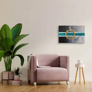 tableau abstrait avec peinture acrylique