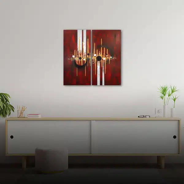 tableaux abstrais diptyques
