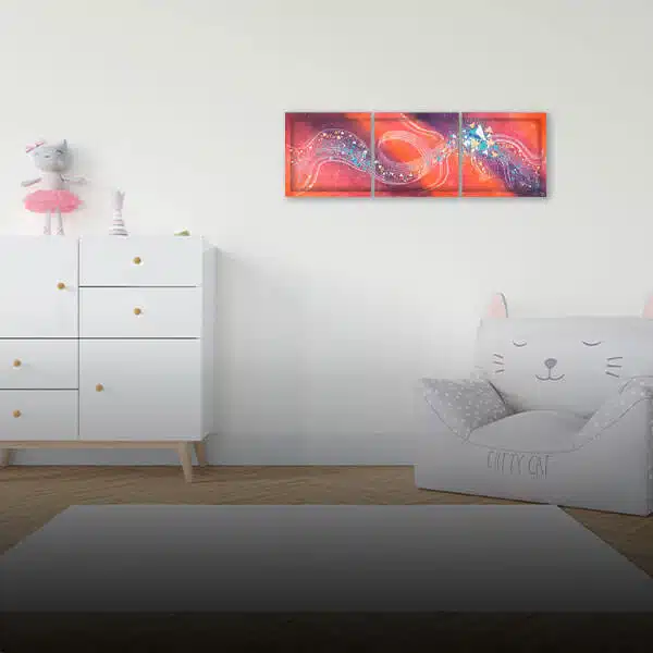 tableaux abstraits triptyques